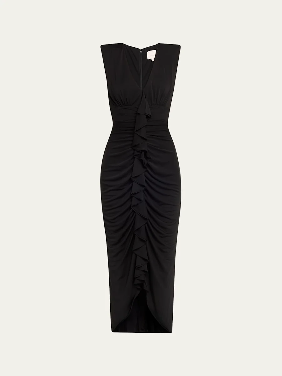 Jed Ruched Midi Dress - 1