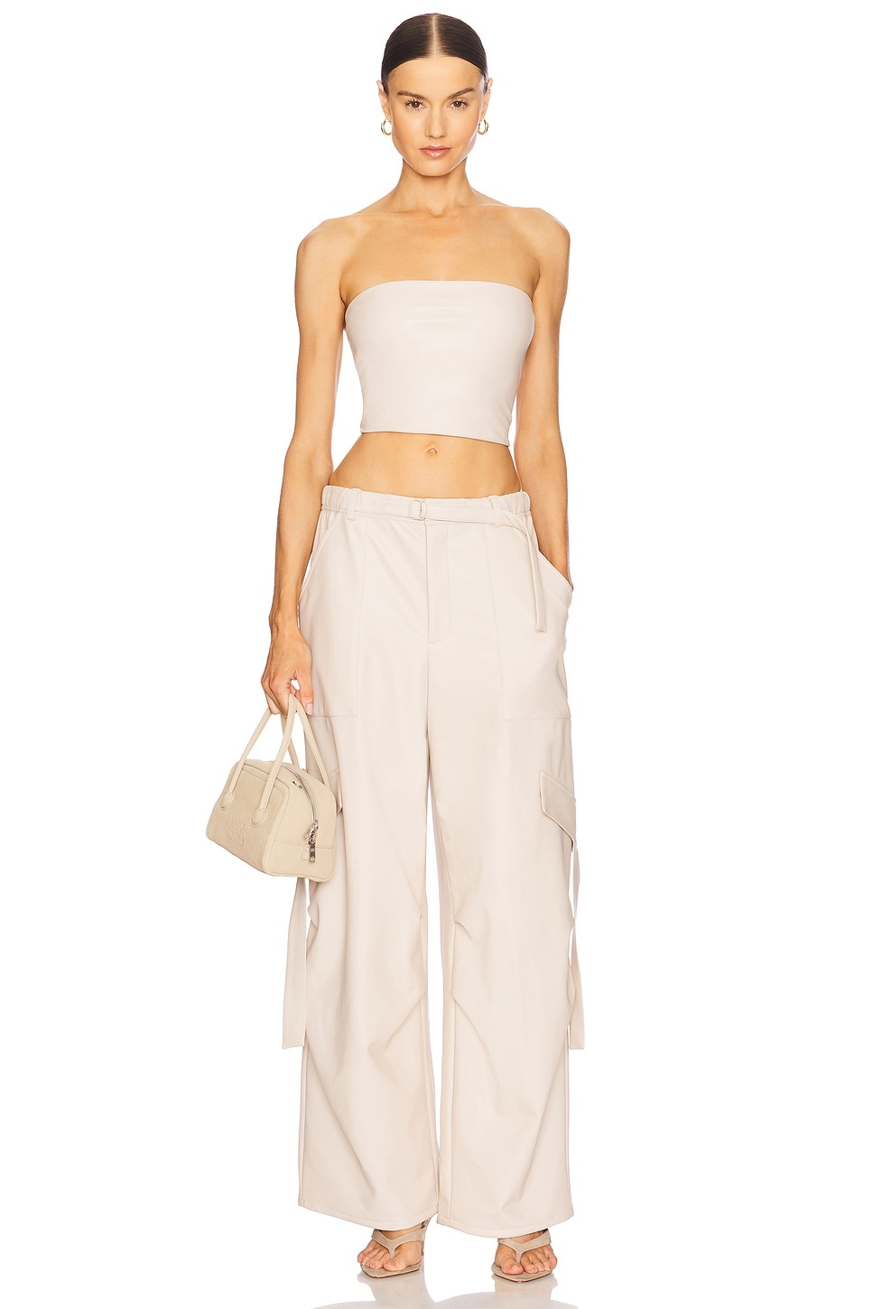 Stretch Faux Leather Utility Pocket Pant - 5