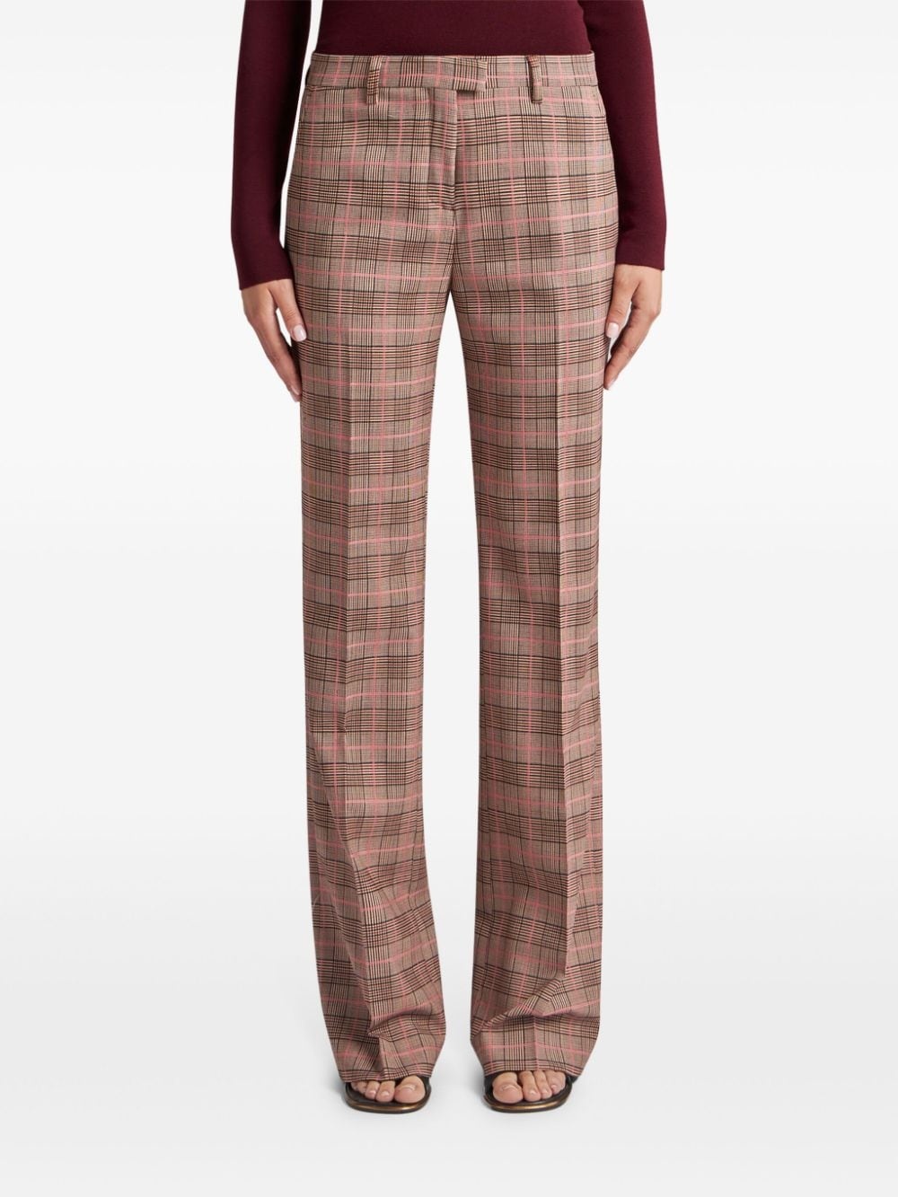 jacquard straight trousers - 3
