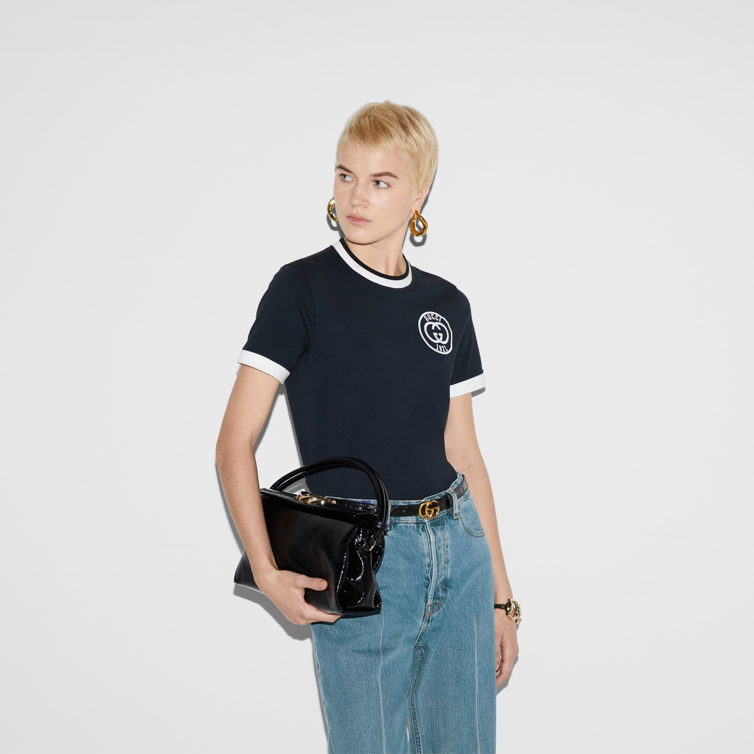 Cotton jersey T-shirt with embroidery - 6