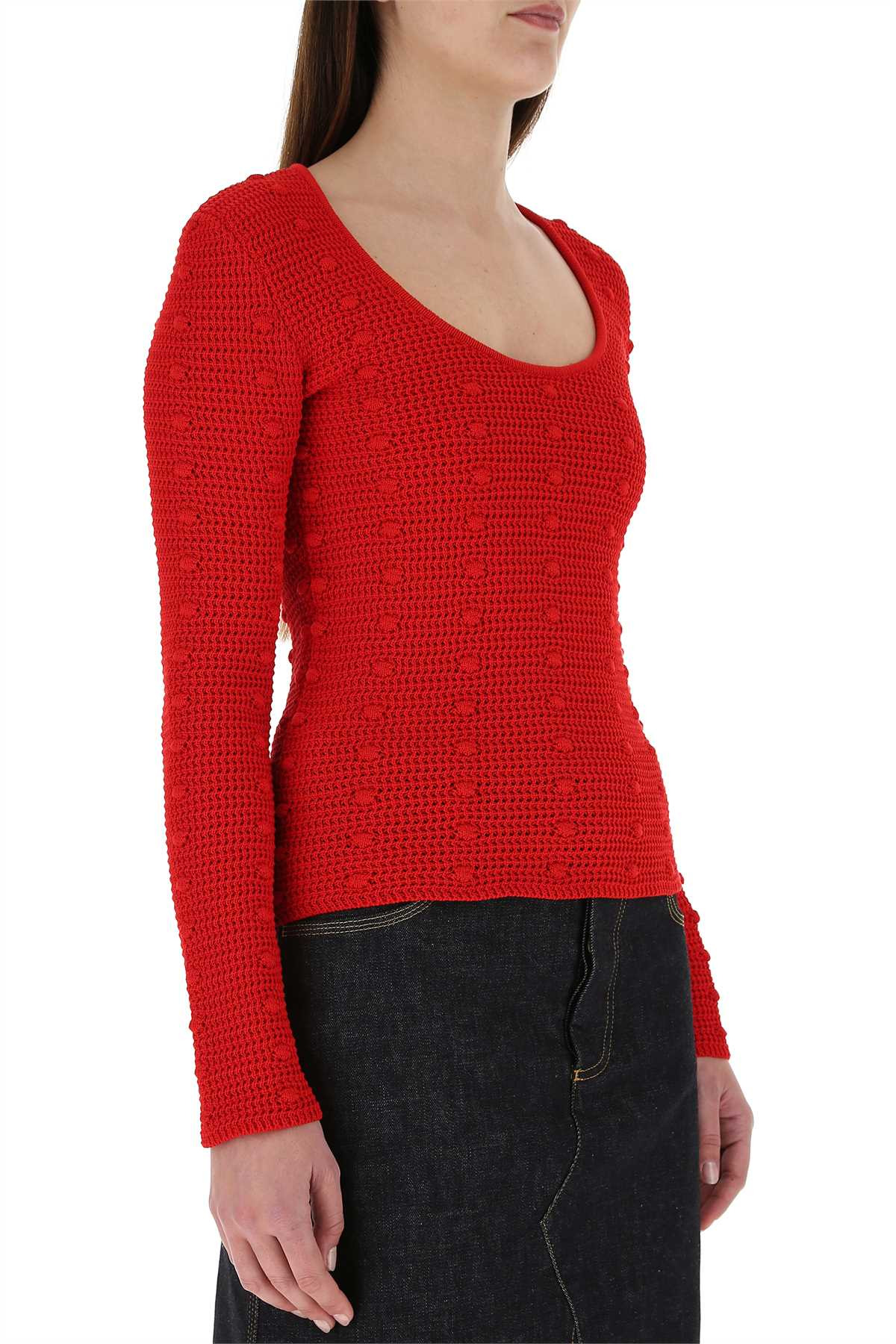 Bottega Veneta Women Red Cotton Sweater - 3