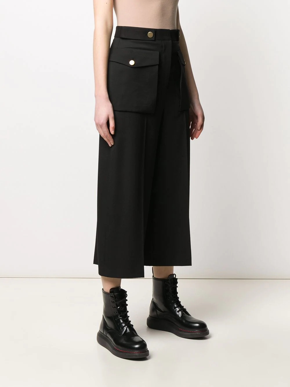 Military wide-leg culottes  - 3