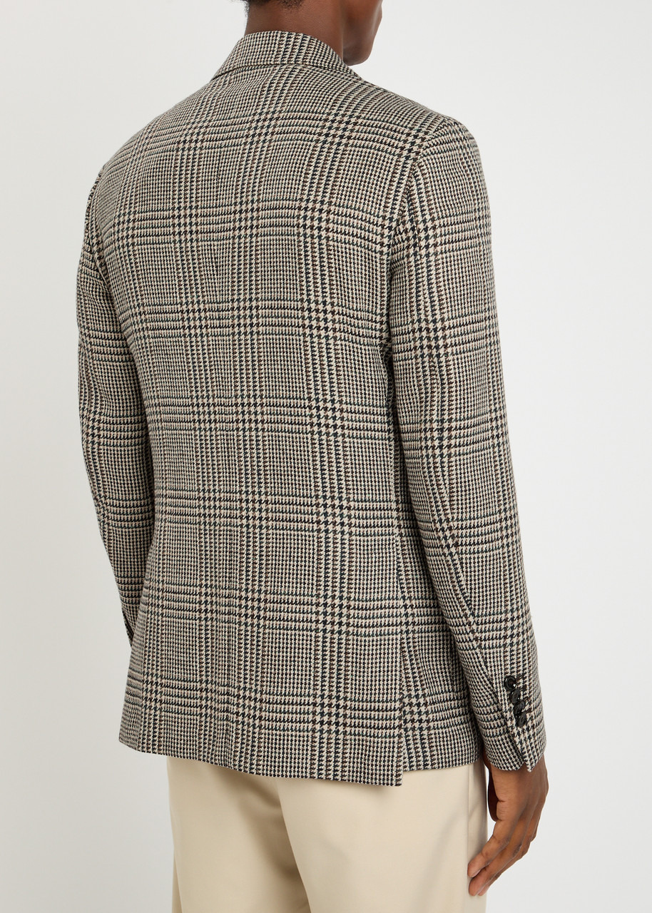 Lardini Houndstooth Wool and Silk-blend Blazer - 3