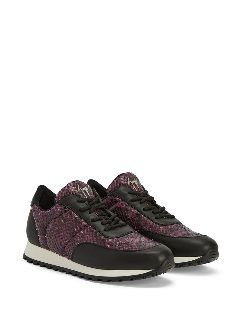 Giuseppe Zanotti Jimi snakeskin leather sneakers outlook