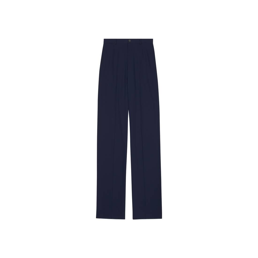 Low-waist Fitted Pants in Navy Blue