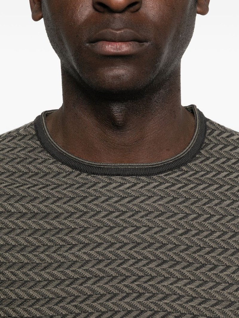 patterned round-neck sweater 5