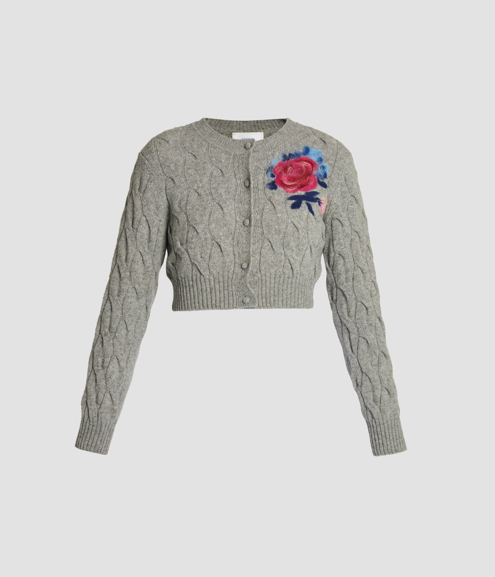 CREW NECK CARDIGAN - 2