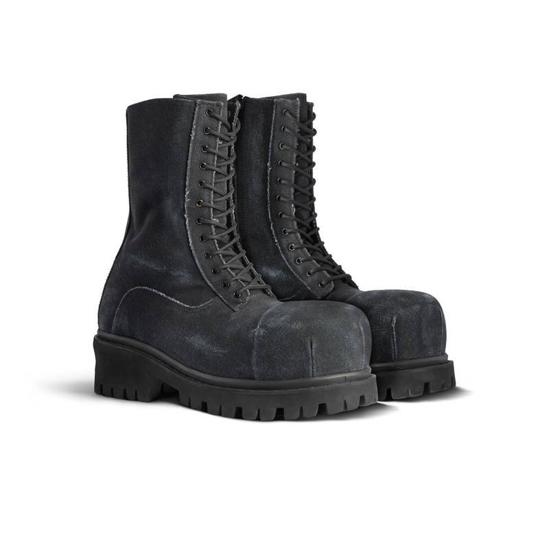 BALENCIAGA Men's Stomper Bootie in Black | REVERSIBLE