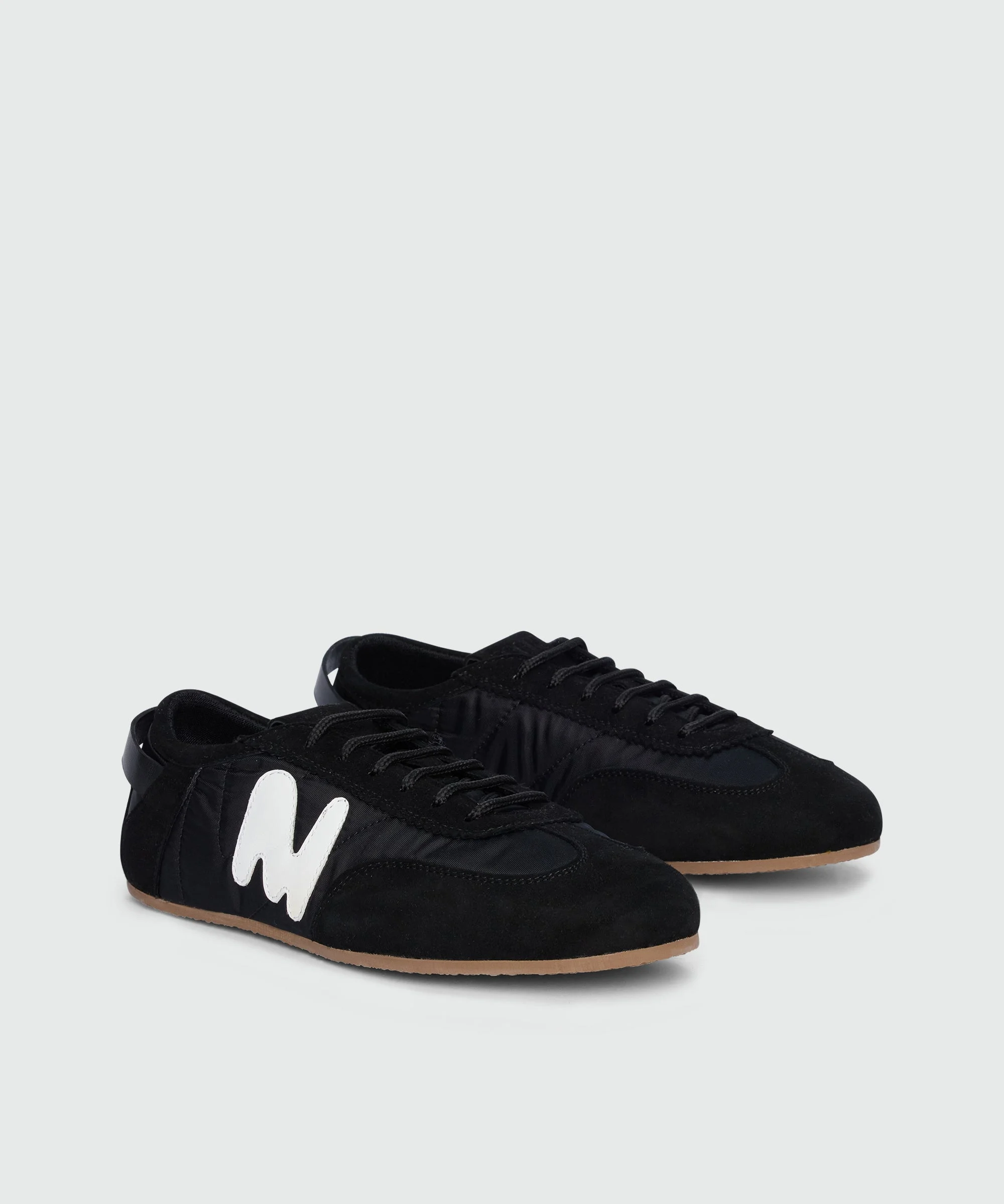 Black Super Flat suede sneakers - 1