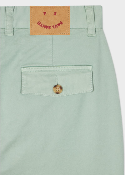 Paul Smith Women's Mint Green Stretch-Cotton Slim-Fit Chinos outlook