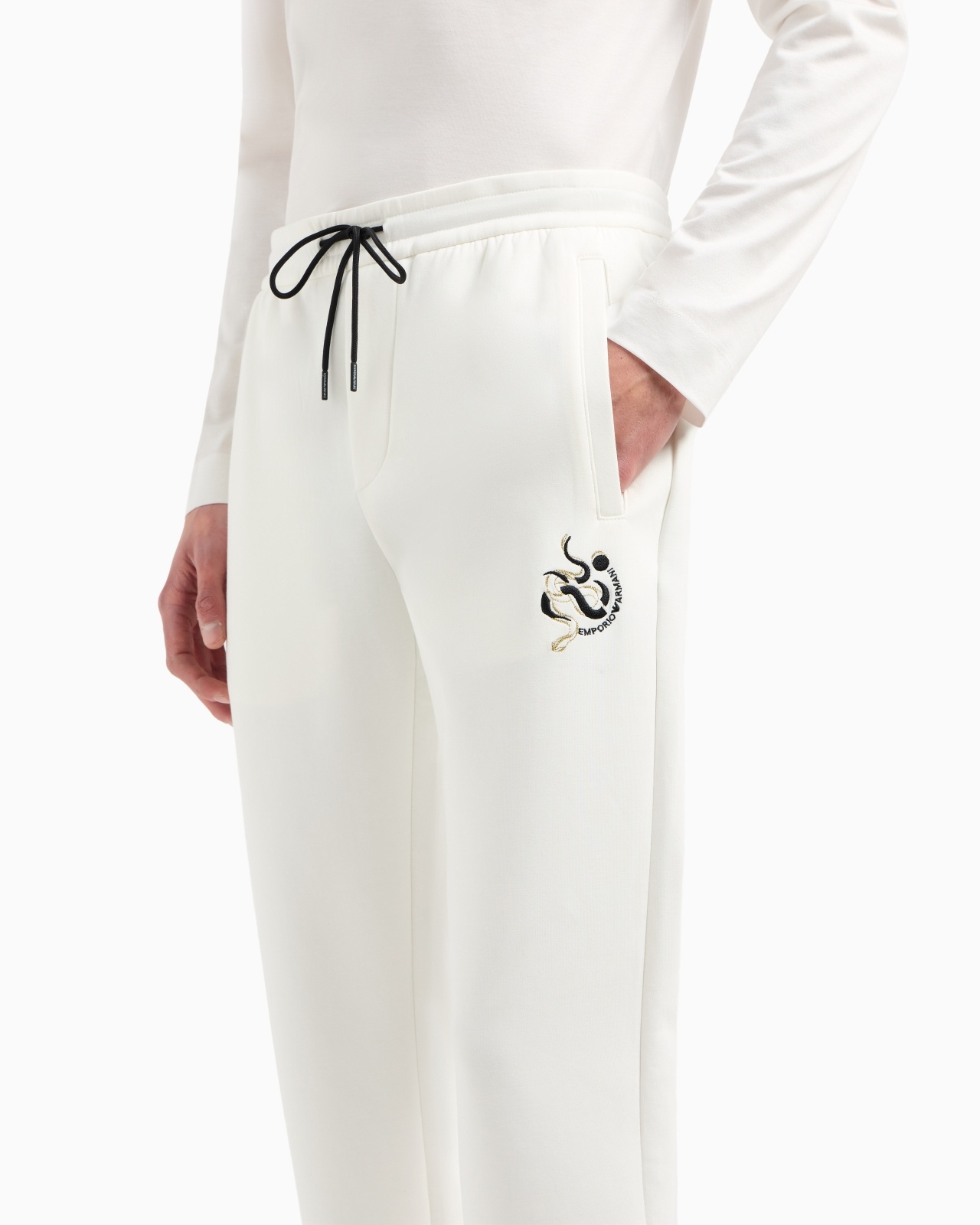 DOUBLE JERSEY JOGGERS WITH LUNAR NEW YEAR EMBROIDERY - 5