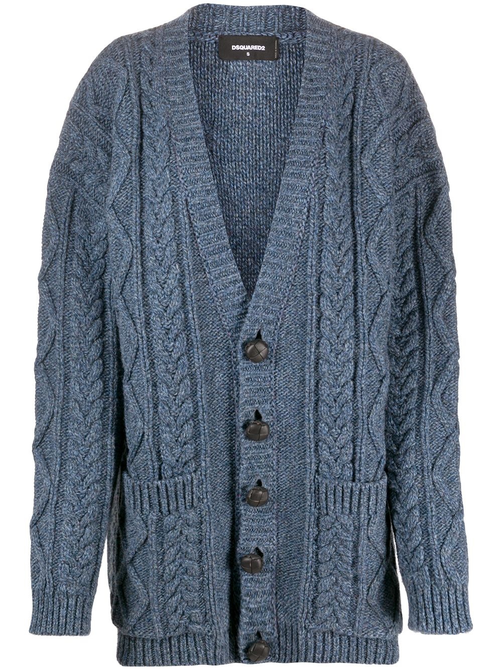 oversized chunky knitted cardigan - 1