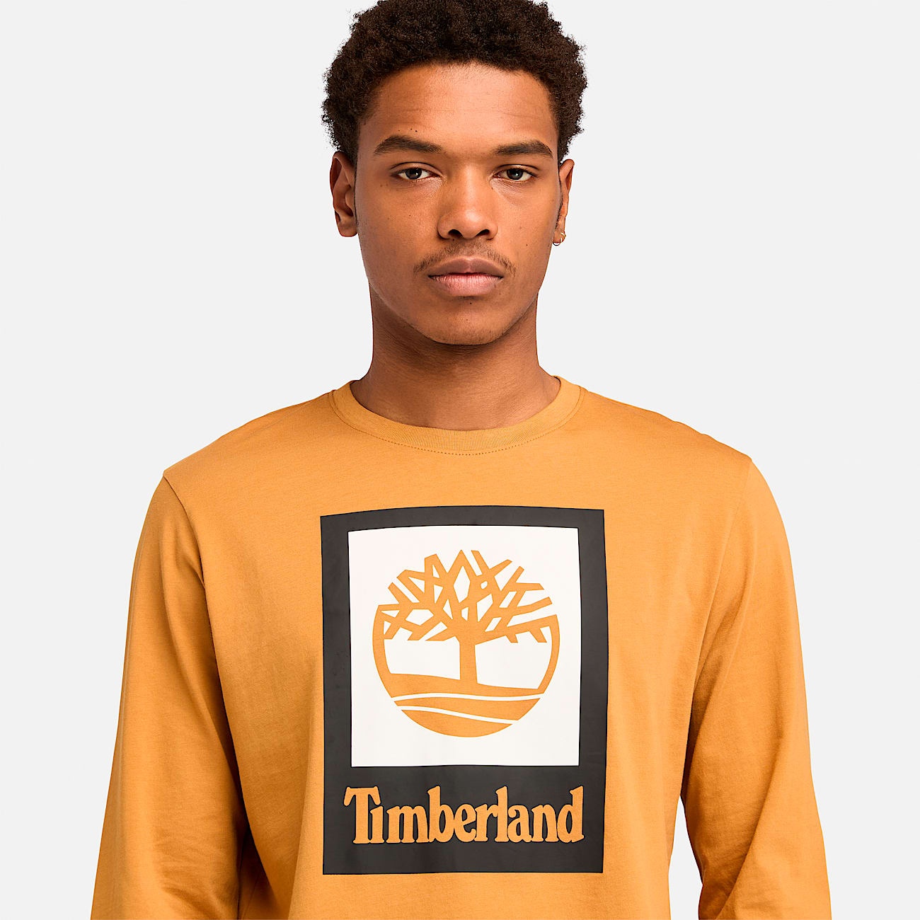 Men's Stack Logo Colored Long Sleeve Tee - 4