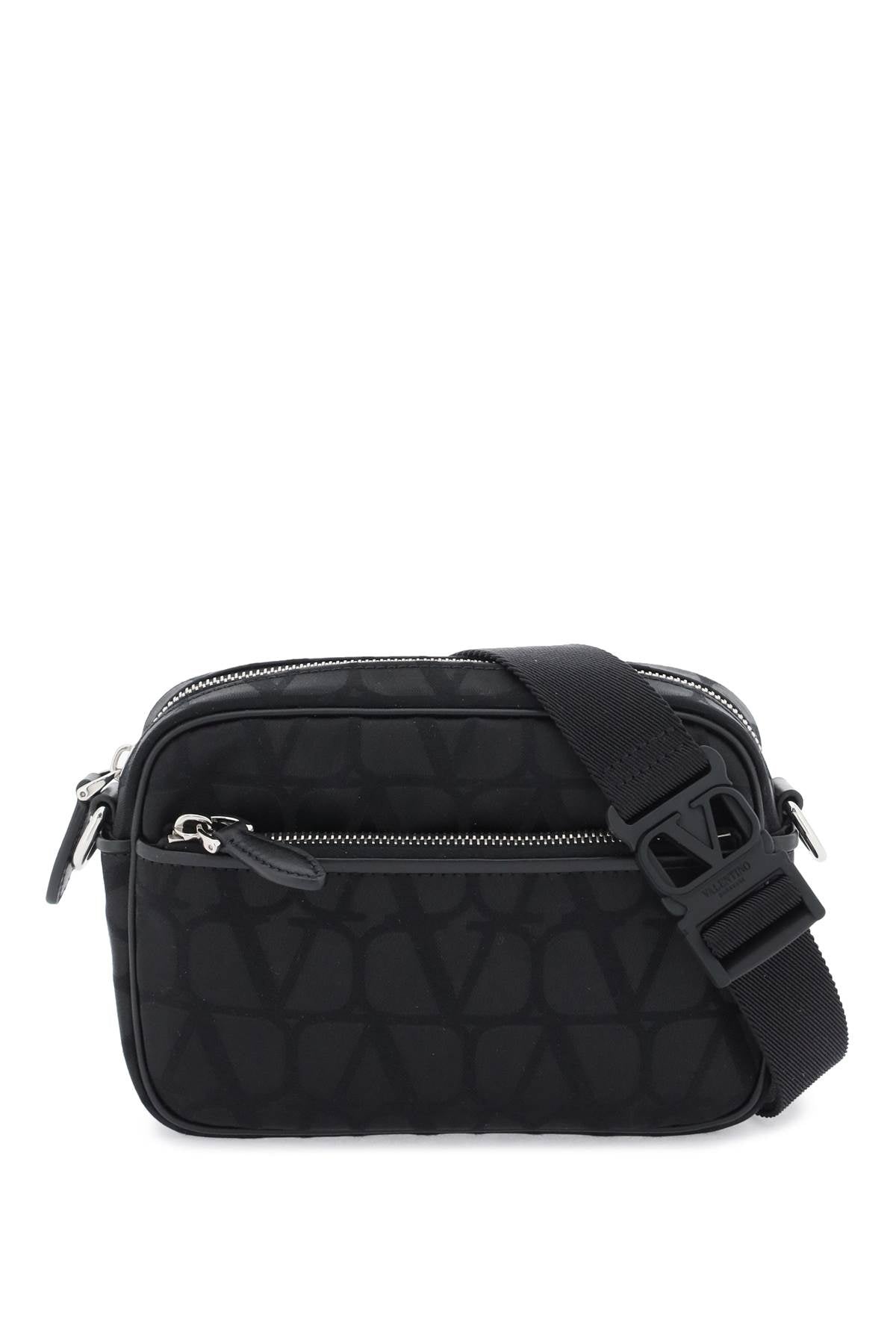 Valentino Garavani Black Iconographe Crossbody Bag Men - 1