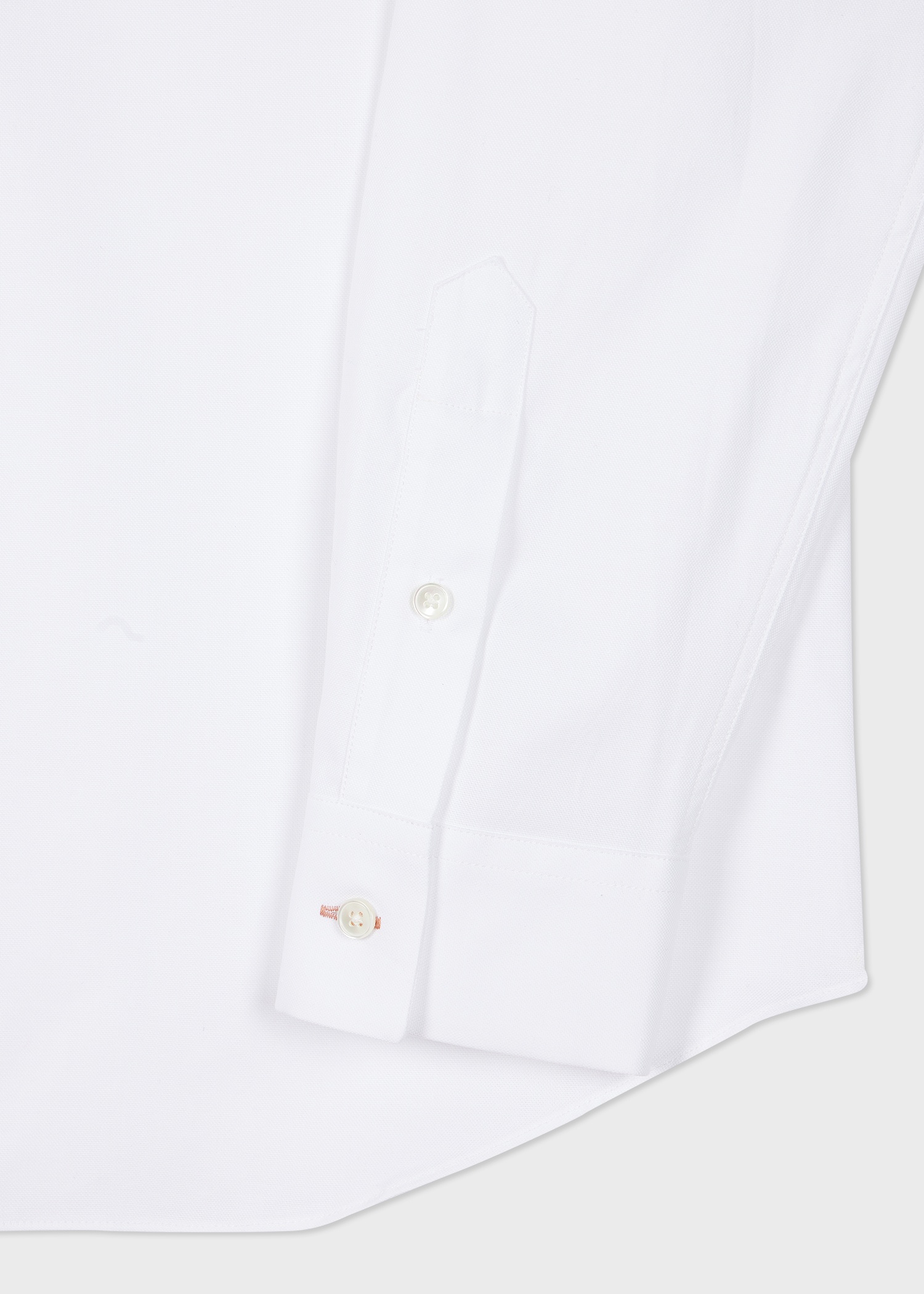 White Oxford Cotton Button-Down Shirt - 2