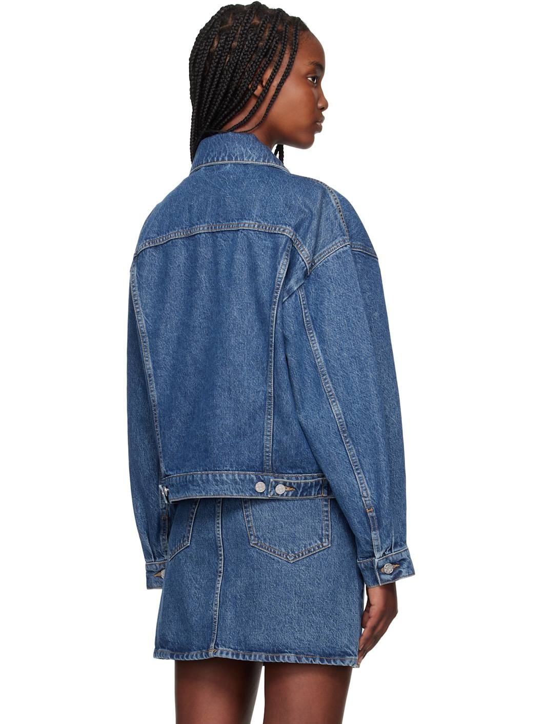 Blue Relaxed Jean Denim Jacket - 3