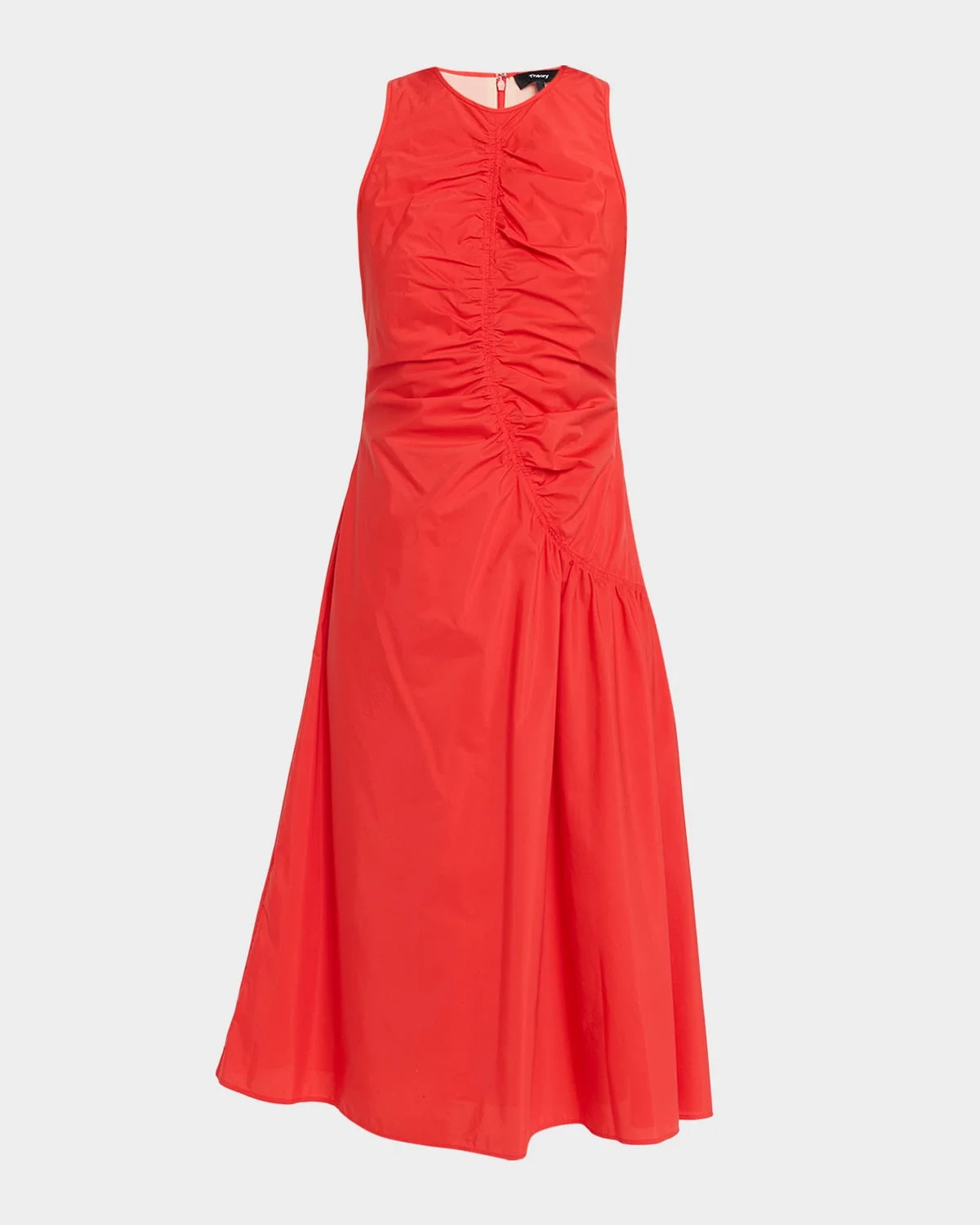 Asymmetric Ruched Tank Dress - 1