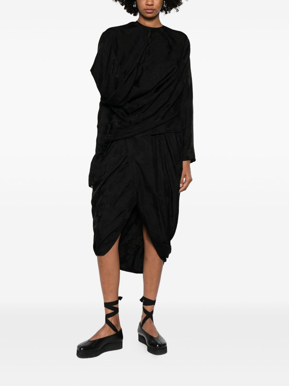 draped blouse - 2