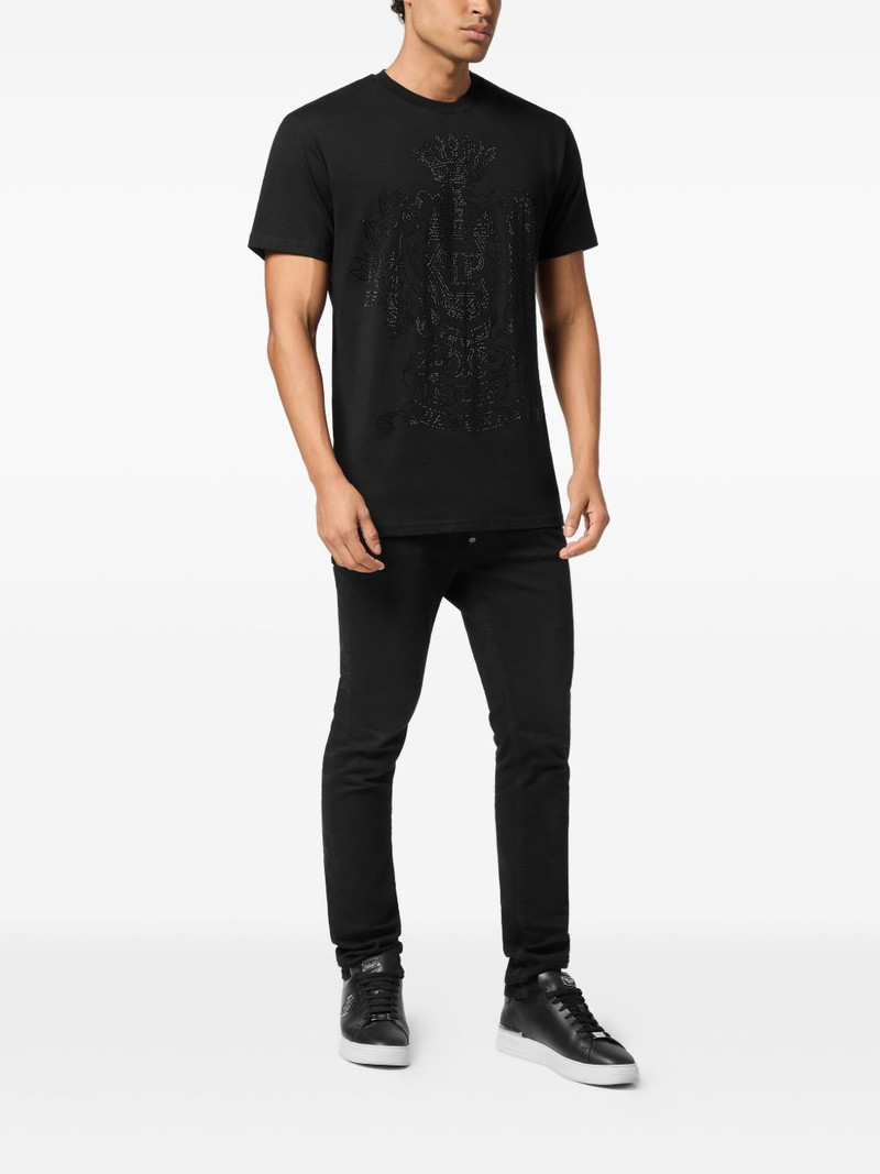 PHILIPP PLEIN Crest crystal-embellished T-shirt outlook
