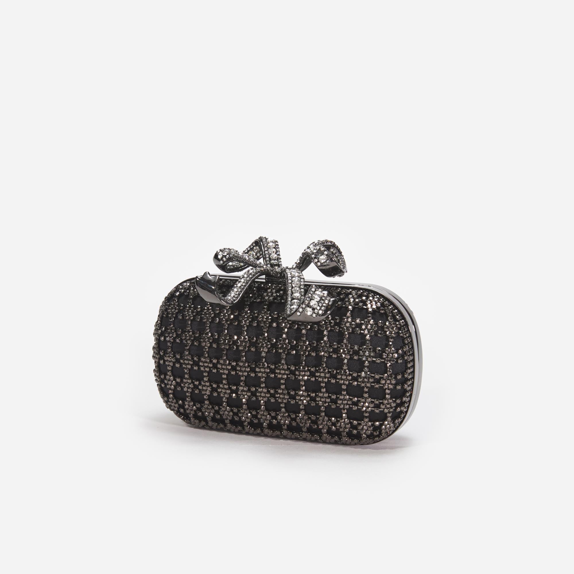 Black Crystal Clutch Bag - 2
