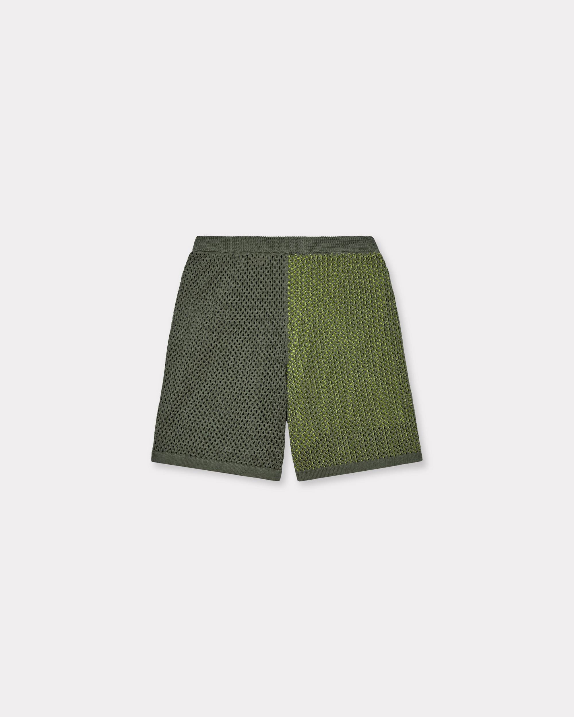 Embroidered knitted crochet shorts in cotton mesh - 3
