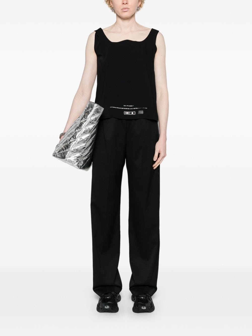 drawstring straight-leg trousers - 2