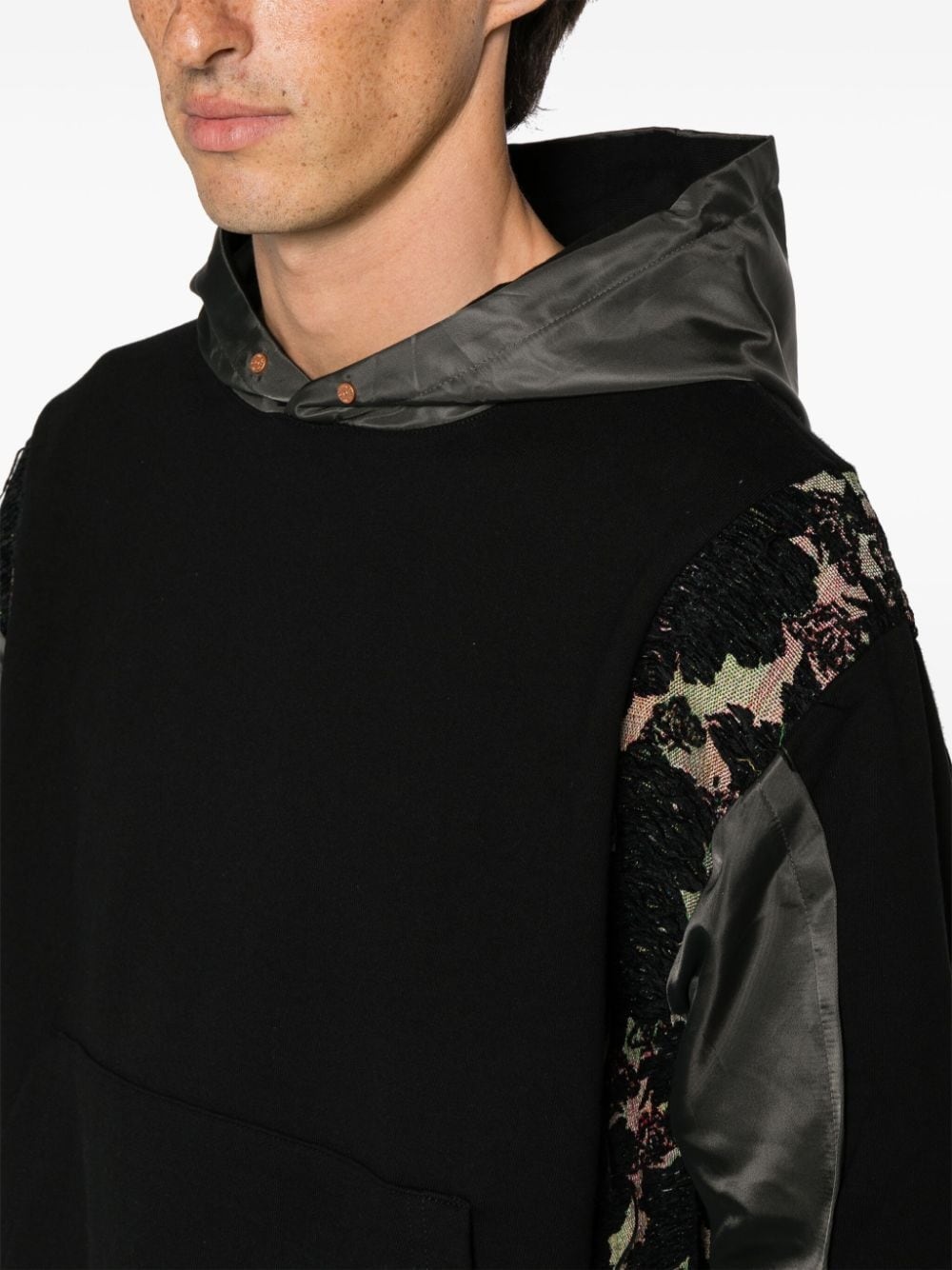 Seoul23 jacquard-panelled hoodie - 5