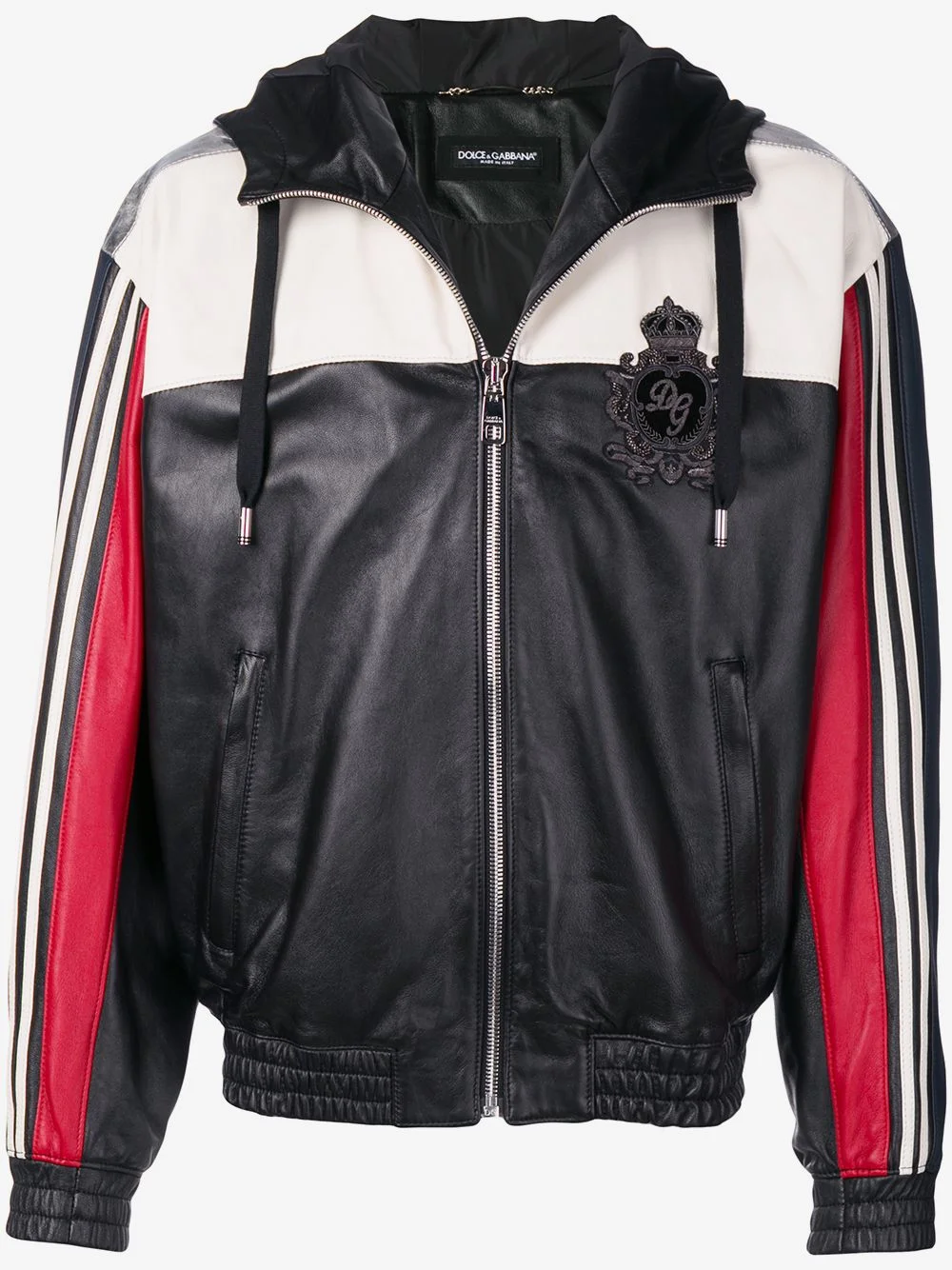 colour block zipped jacket - 1