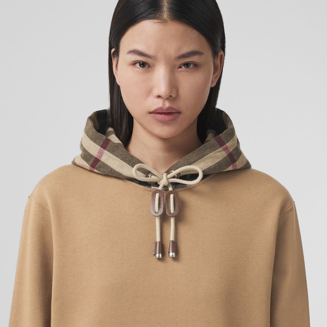 Check Hood Cotton Oversized Hoodie - 3