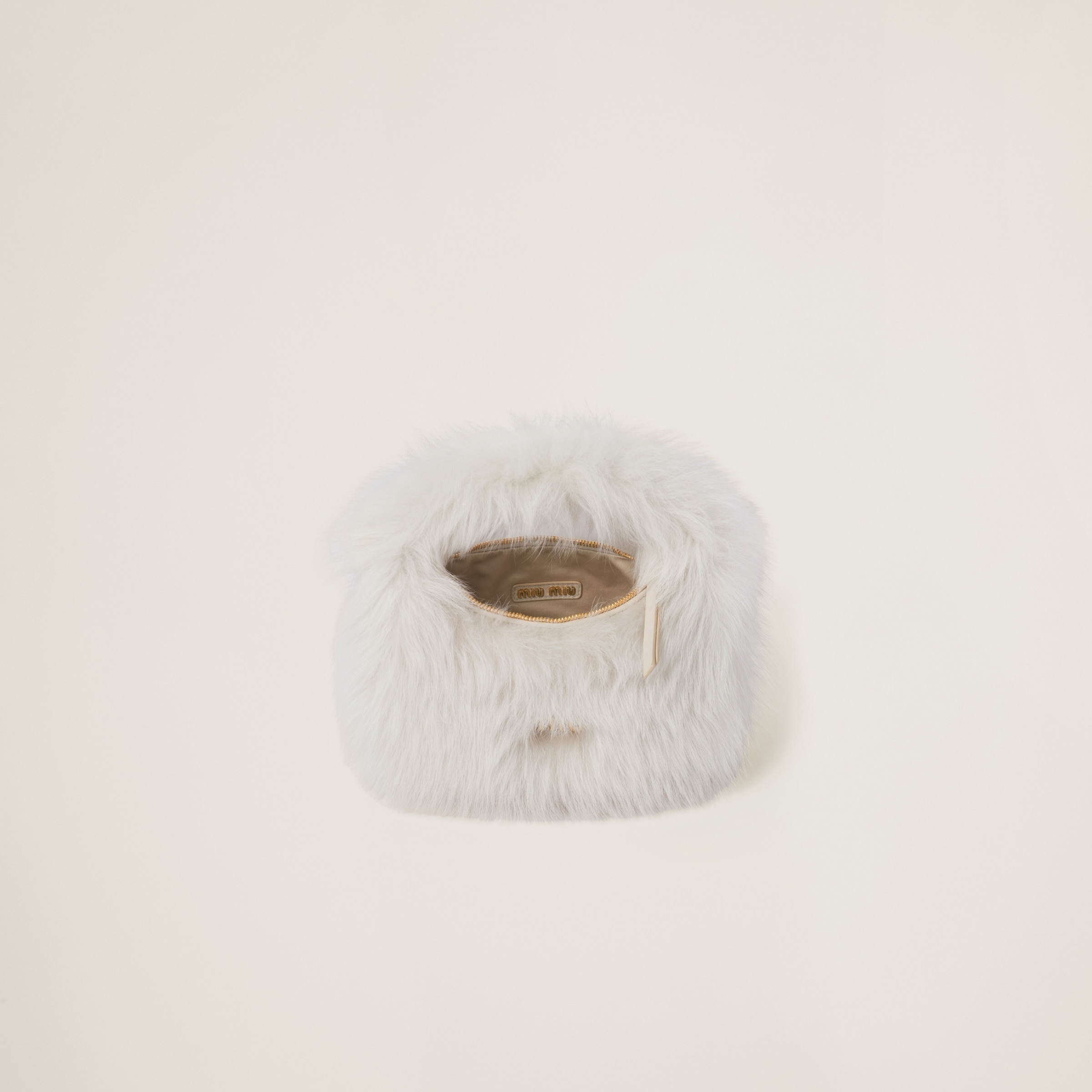 Wander shearling hobo bag with leather details - 5