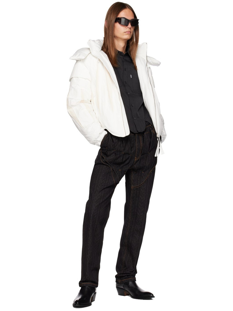 JUNTAE KIM White Slashed Down Jacket outlook