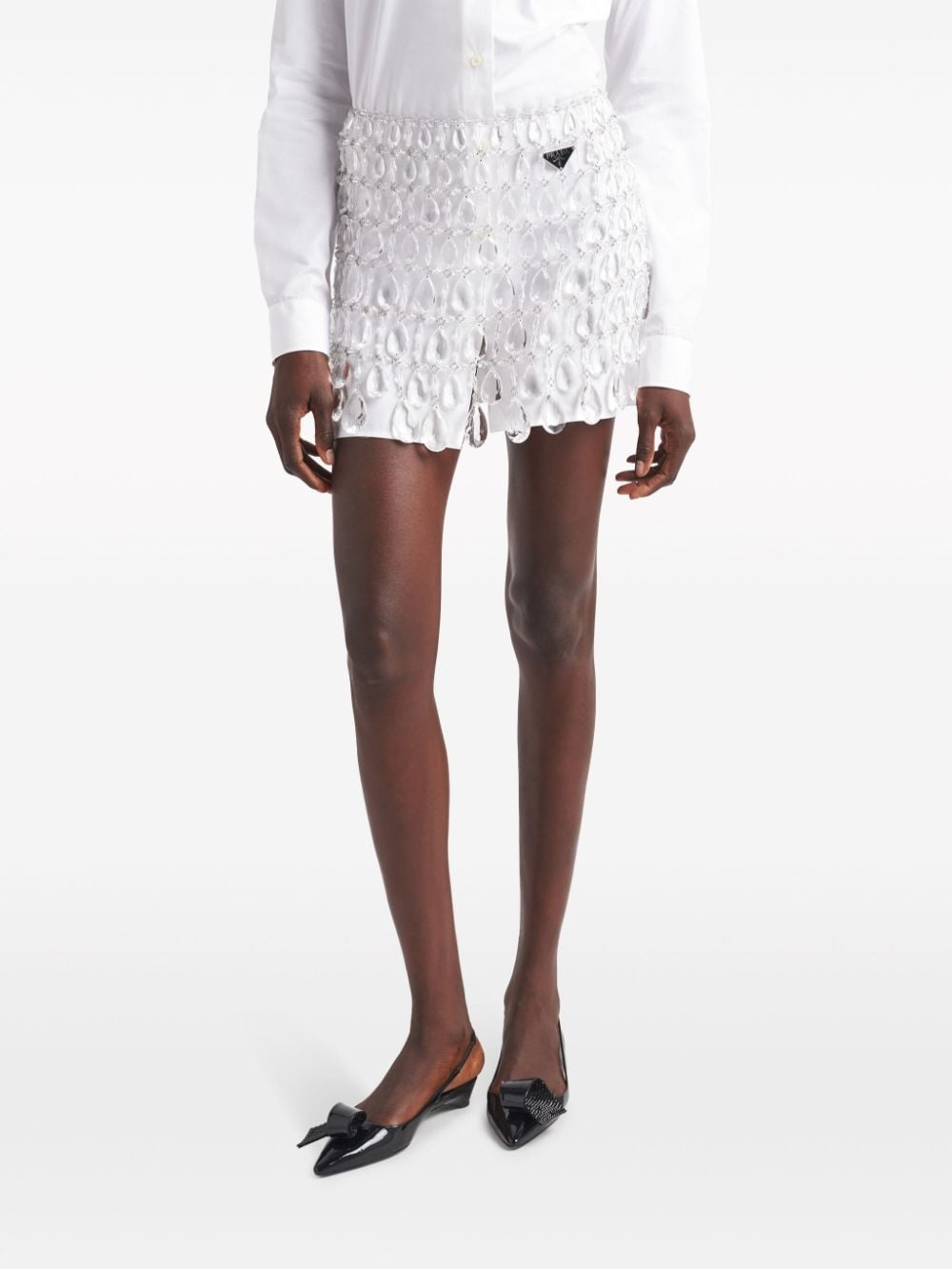 crystal-embellished mini skirt - 4