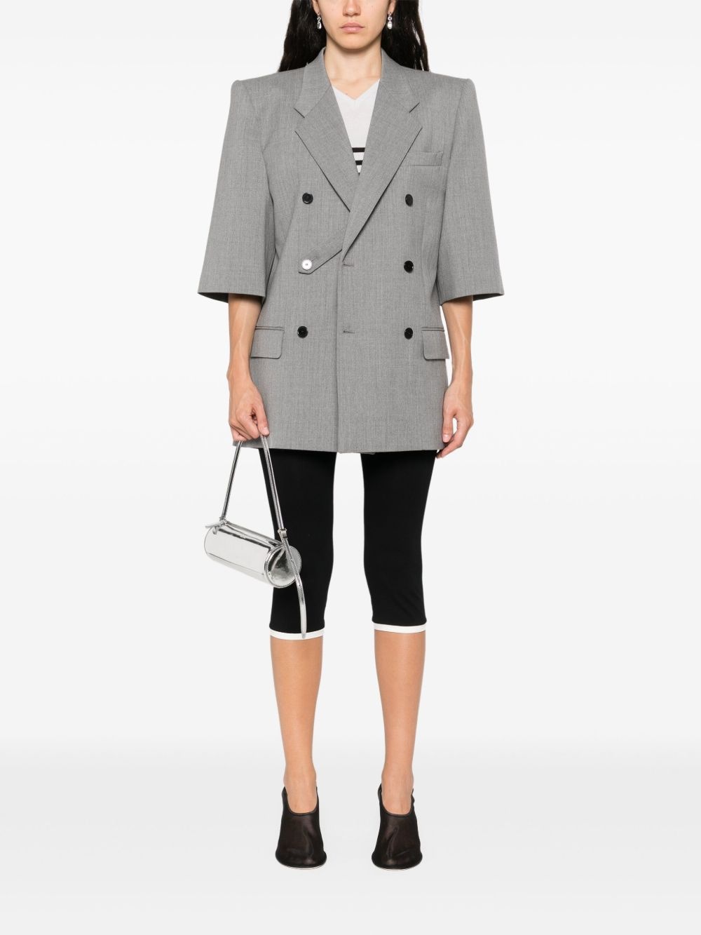 double-breasted tailored blazer - 2