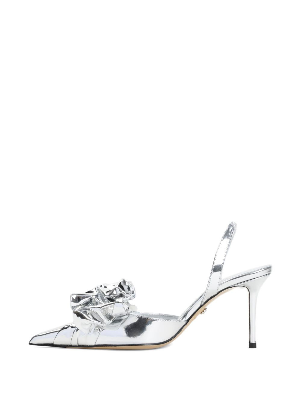 bow-embellished slingback pumps - 3