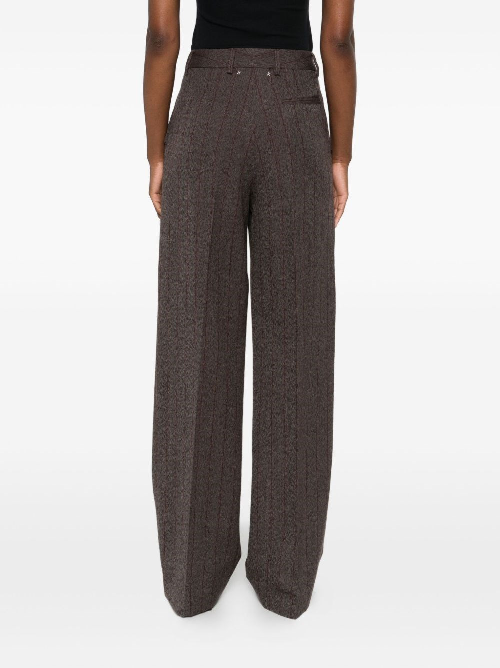 Wool wide-leg trousers - 4