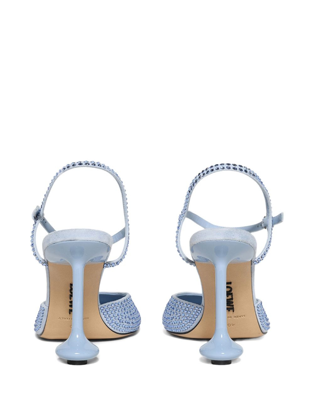 90mm Toy crystal-embellished ankle-strap pumps - 3