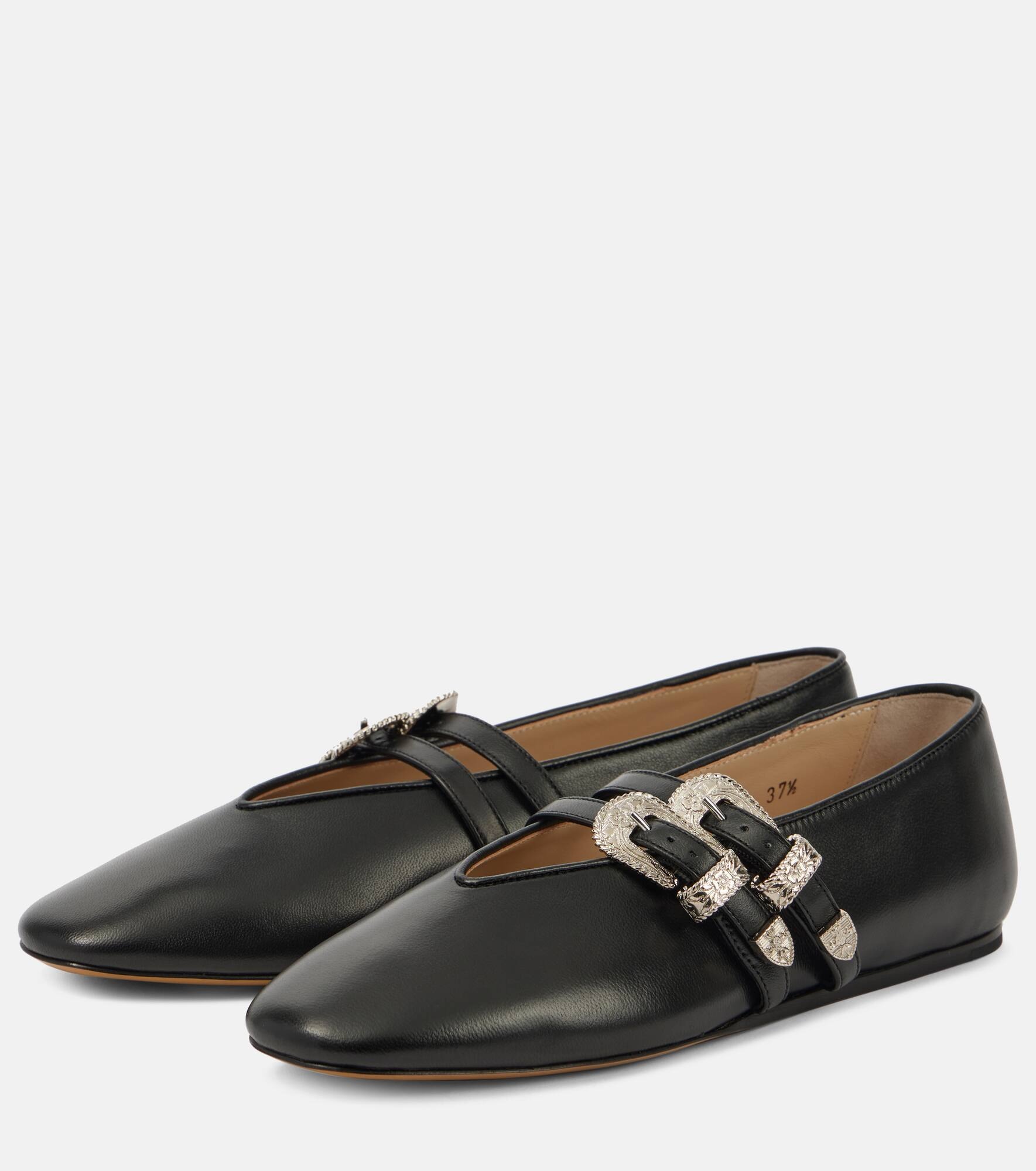 Claudia leather ballet flats - 5