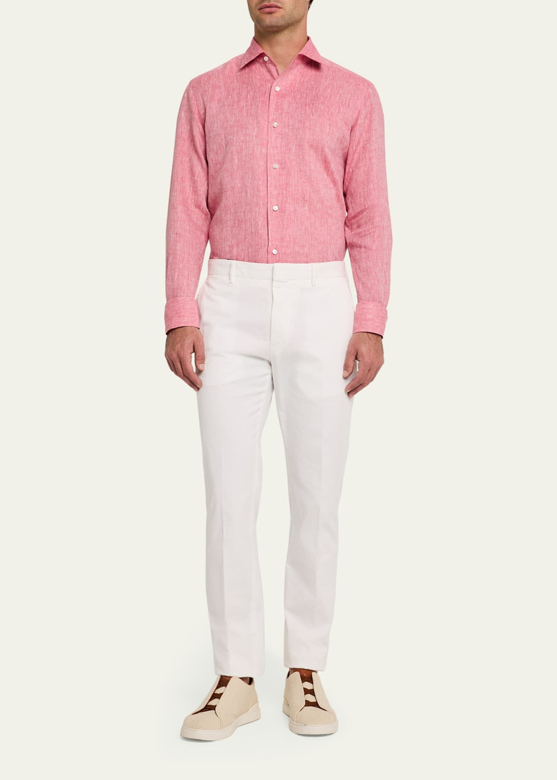 ZEGNA Men's Azeala Oasi Lino Casual Button-Down Shirt outlook