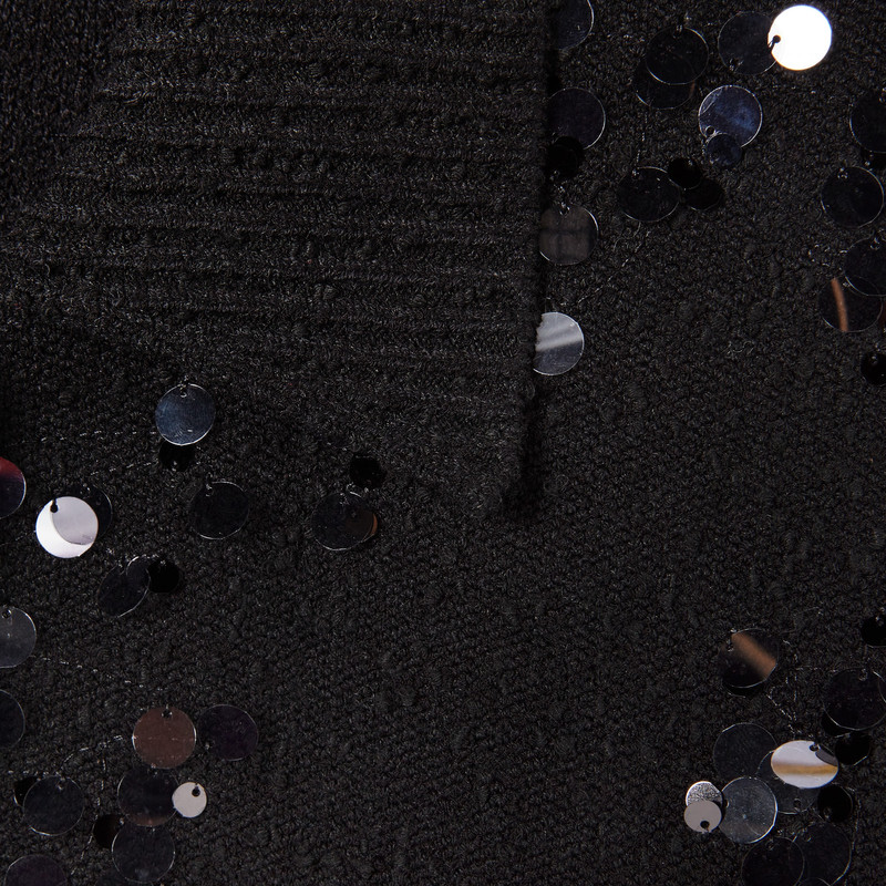 Tweed blend polo cardigan with embroidery 6