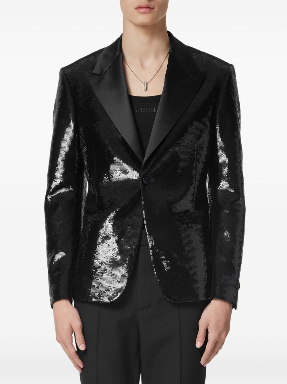 embellished single-breasted blazer - 3