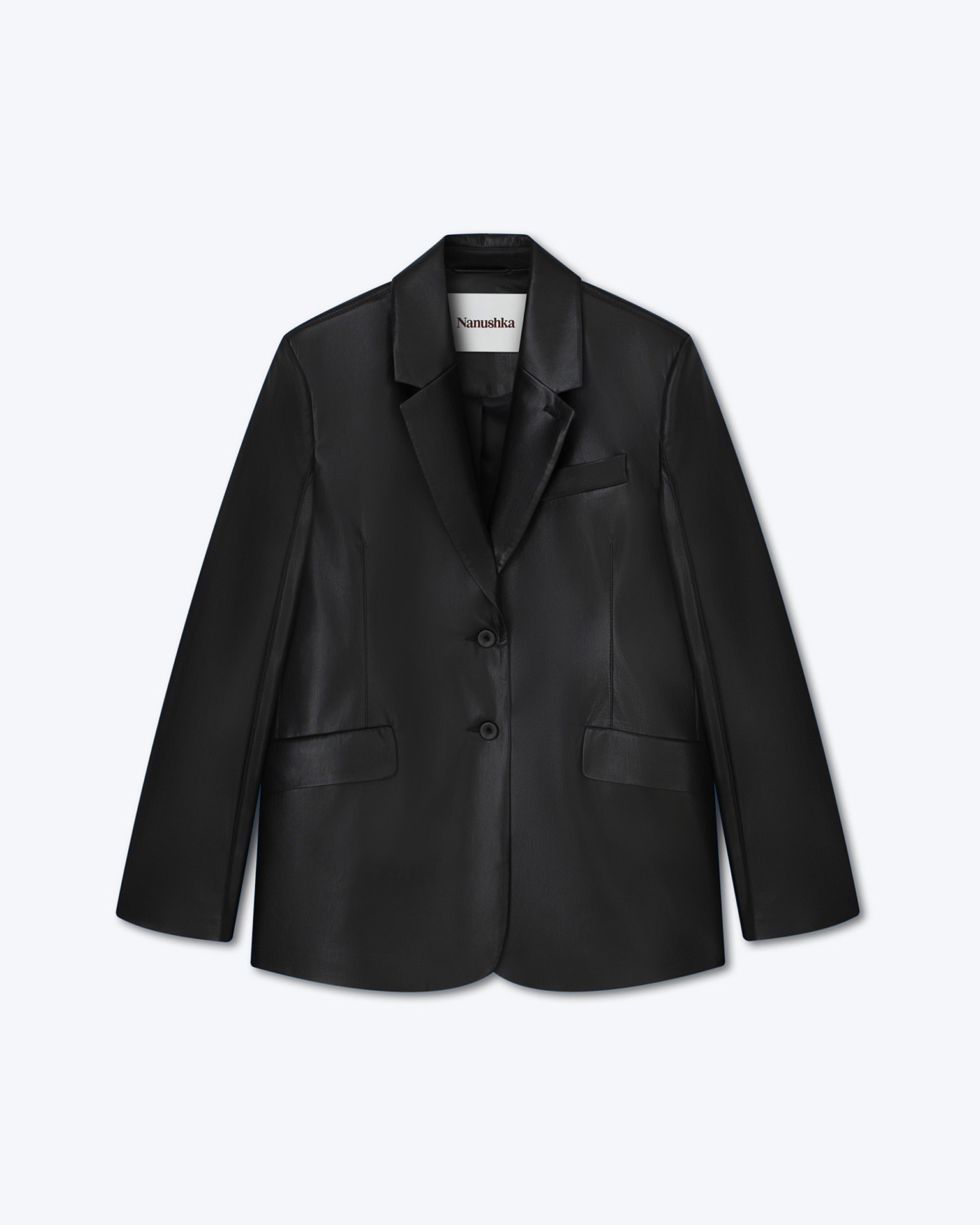 KARO - OKOBOR™ alt-leather blazer - Black - 1