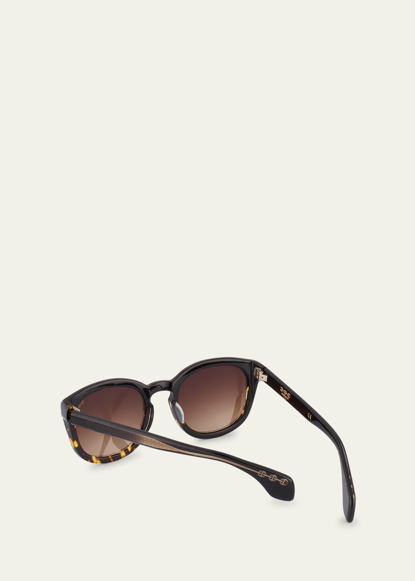 Keyhole Acetate Round Sunglasses - 3