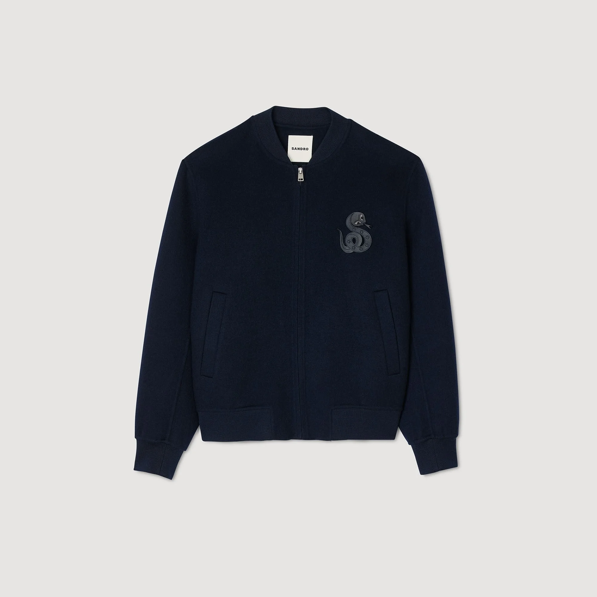 DOUBLE-FACED SNAKE-DETAIL JACKET - 1