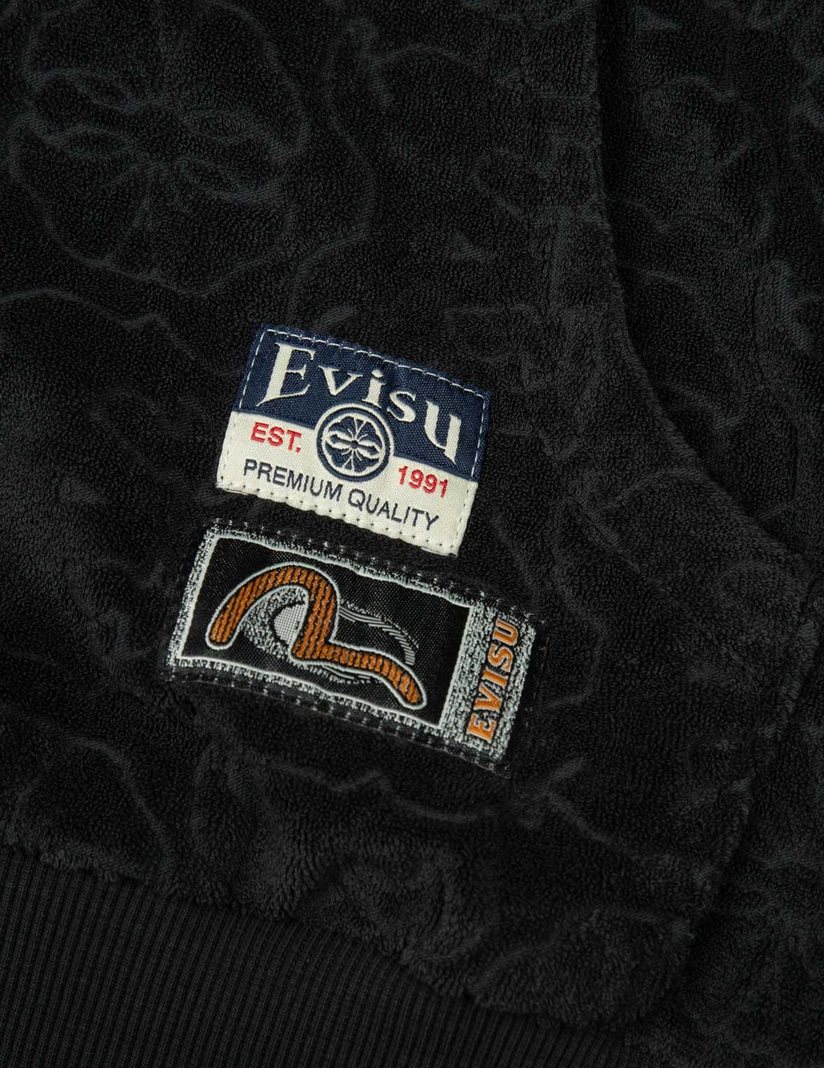 MONOGRAM JACQUARD BOUCLE AND SEAGULL EMBRODIERY RELAX FIT HOODIE - 6