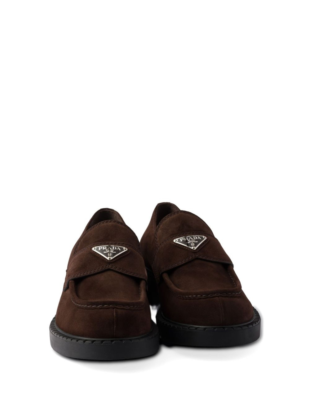 triangle-logo loafers - 4
