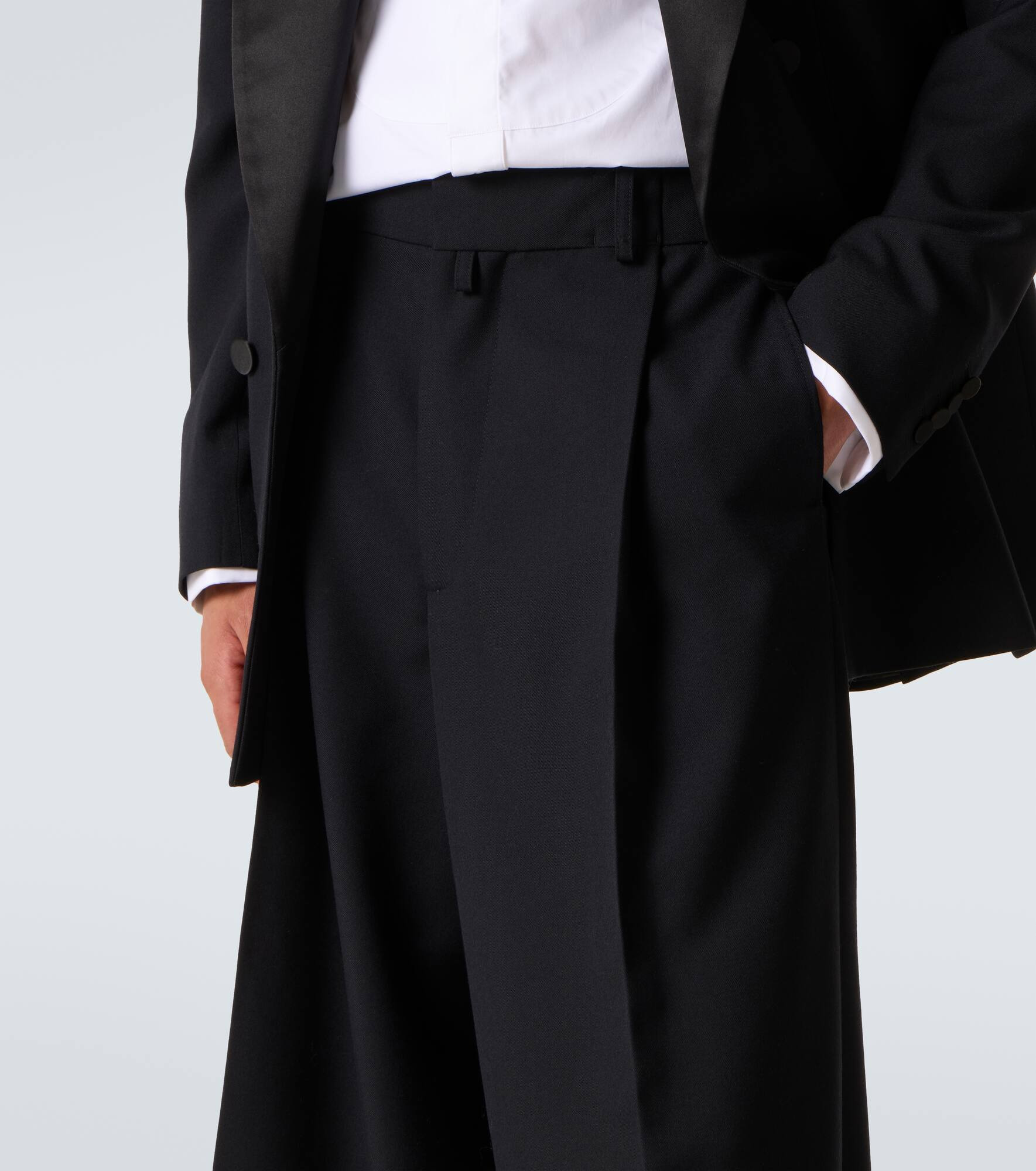 Wool wide-leg pants - 5