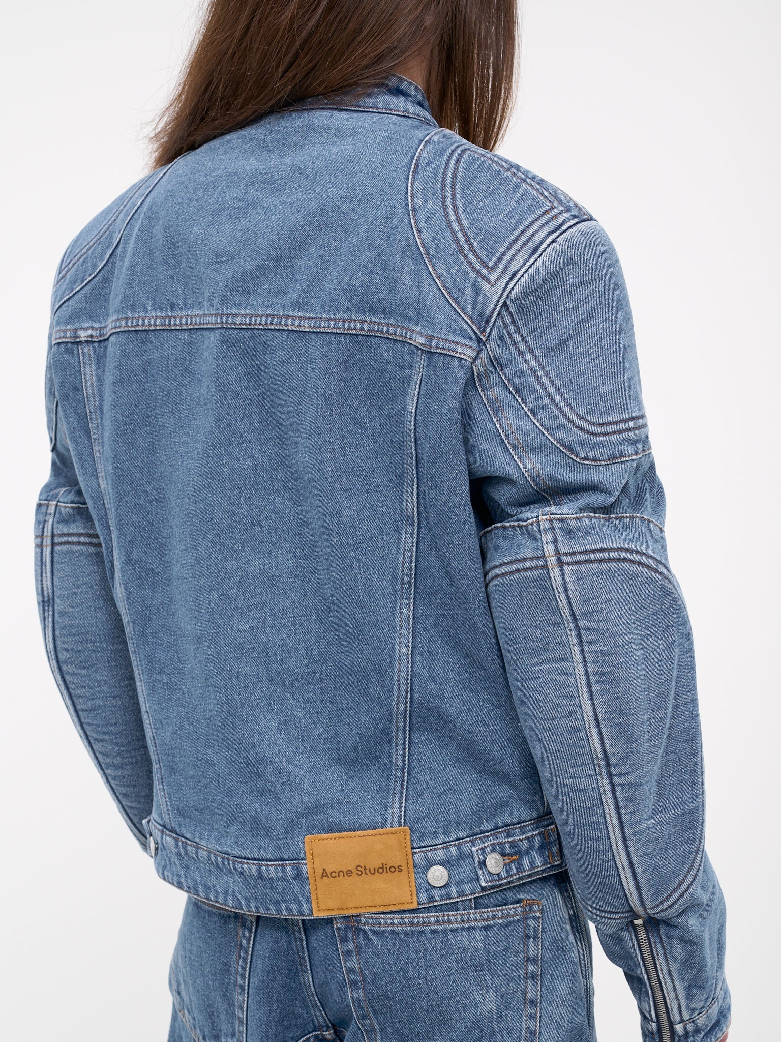 Biker Denim Jacket - 5