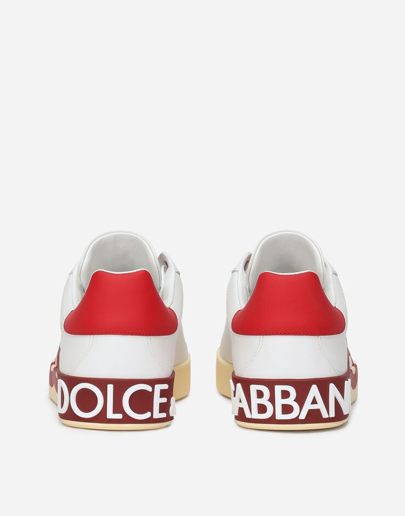 Dolce & Gabbana Calfskin Portofino sneakers with DG logo print outlook