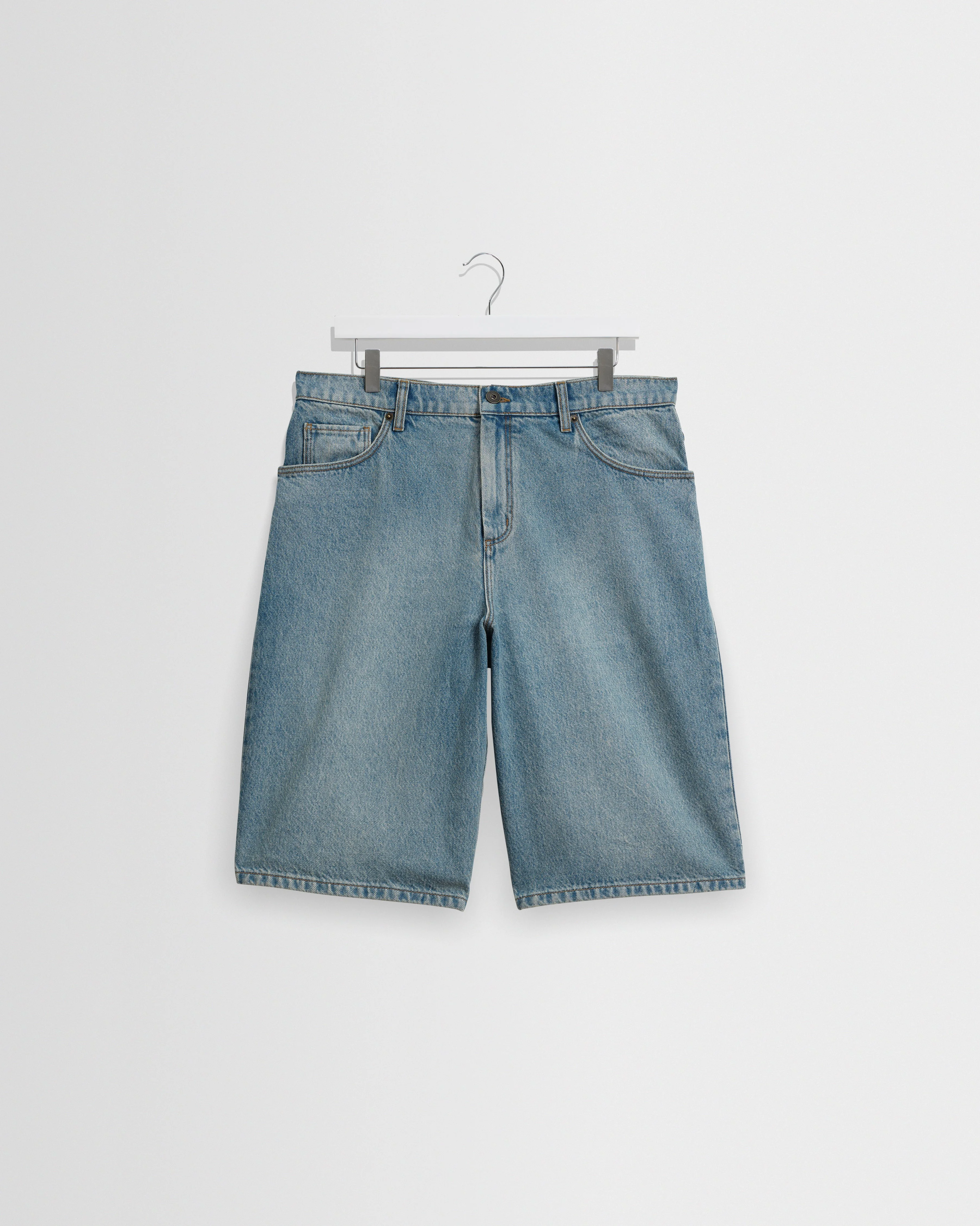 Luca - Vintage Blue Organic Cotton Denim Shorts - 1