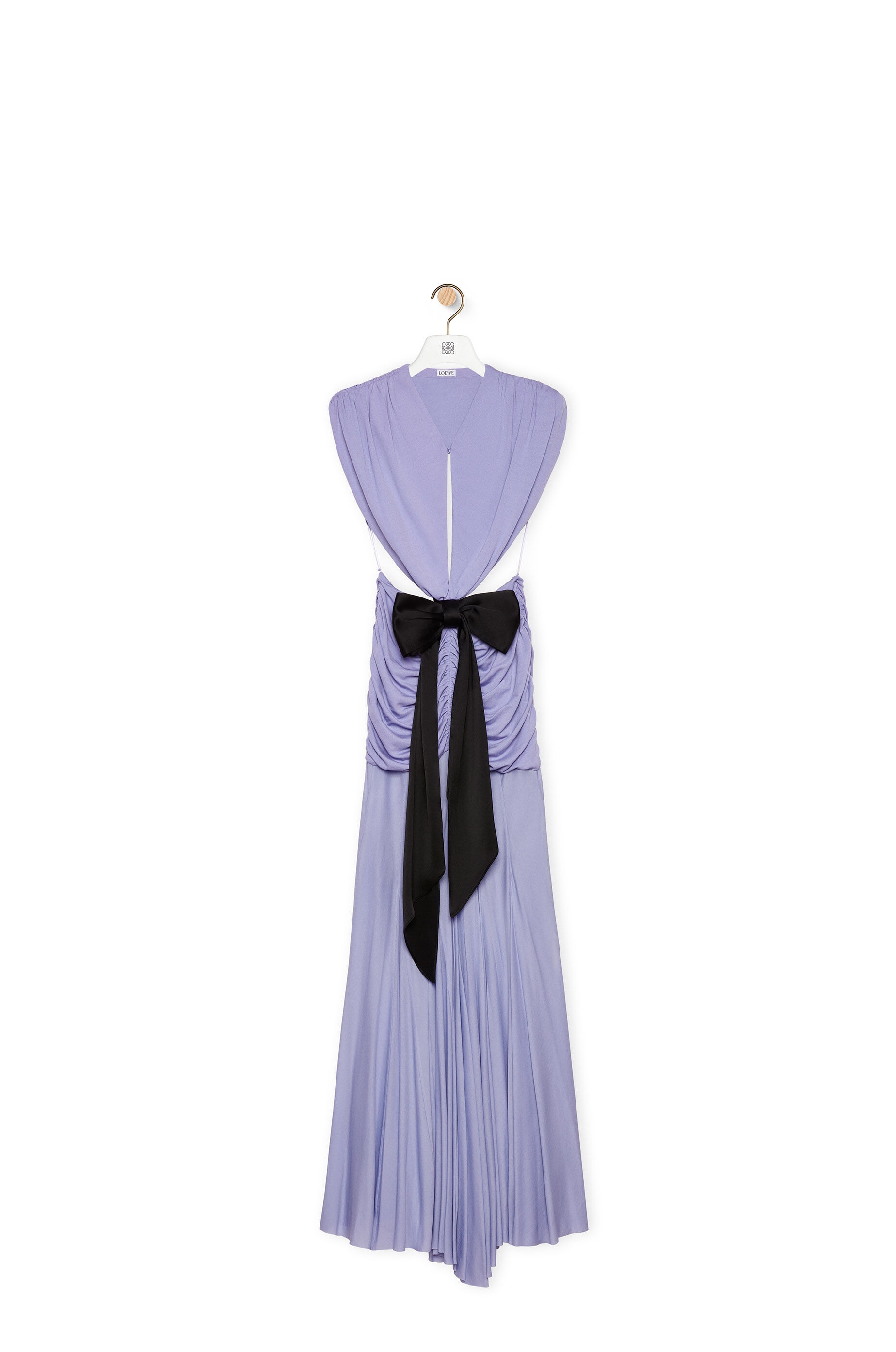 Draped bow dress in crepe jersey - 1